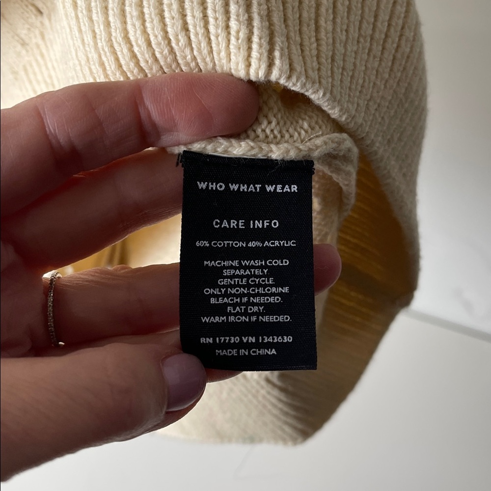 WHO WHAT WEAR ruffle sleeve knit cardigan NWT - Picture 7 of 7